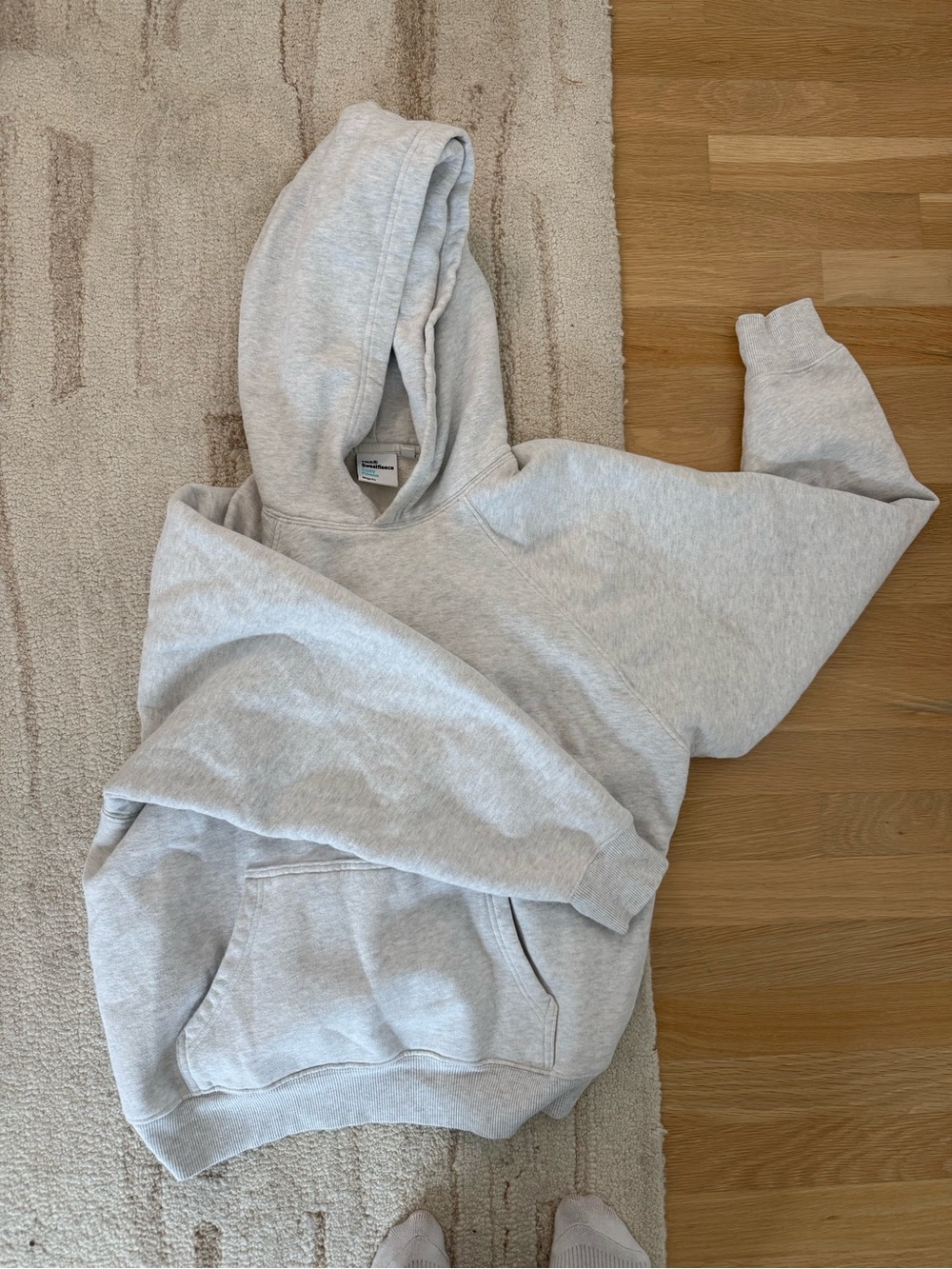 Aritzia Light Gray Pullover Hoodie